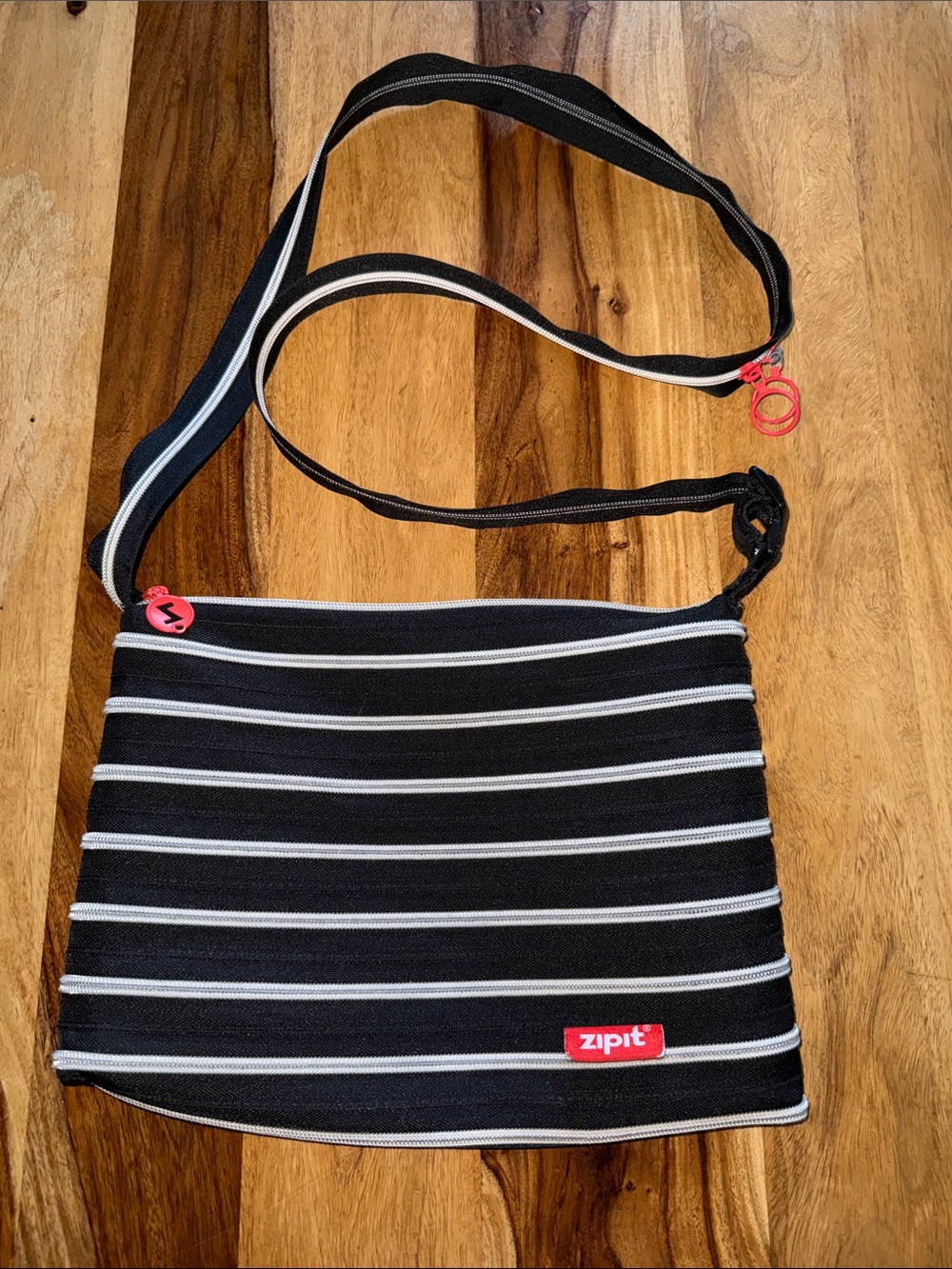 Zipit Black Crossbody Bag